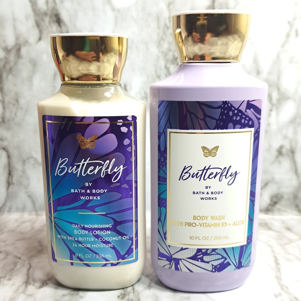 BATH & BODY WORKS‎ Butterfly Set of 2 Body Lotion + Body Wash